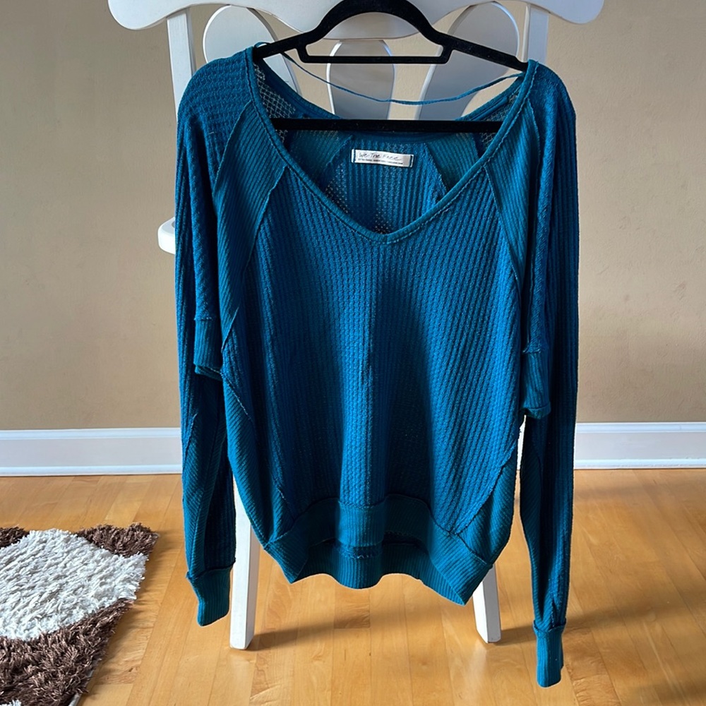 Free People slouchy thermal long sleeve top